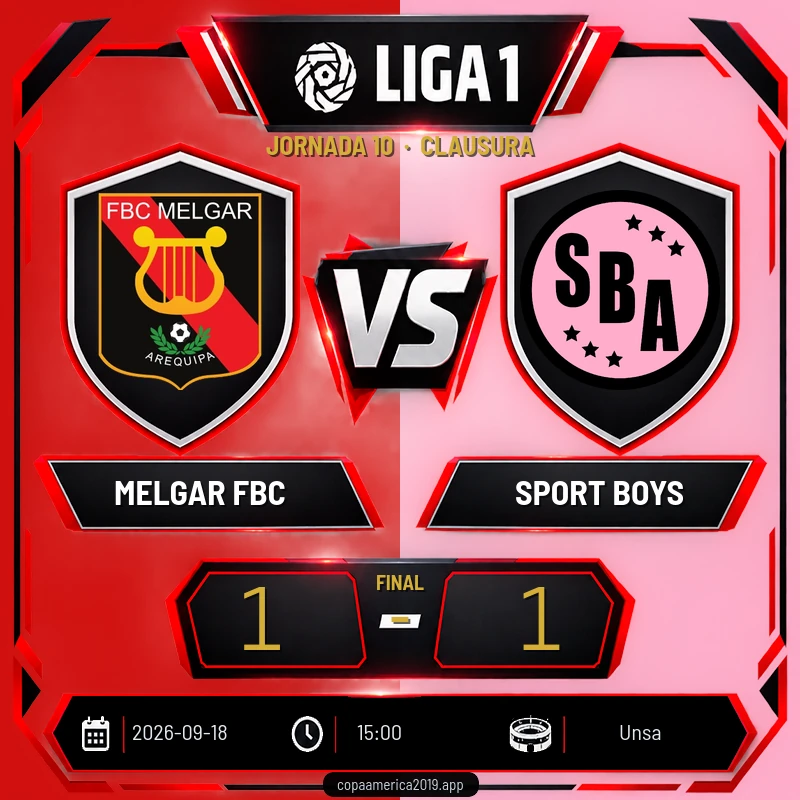 Melgar FBC vs Sport Boys