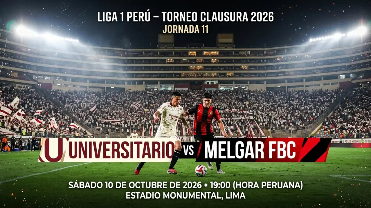 Universitario vs Melgar: previa, horario y dónde ver el partido de la Jornada 11 del Clausura | Liga 1 Perú 2026