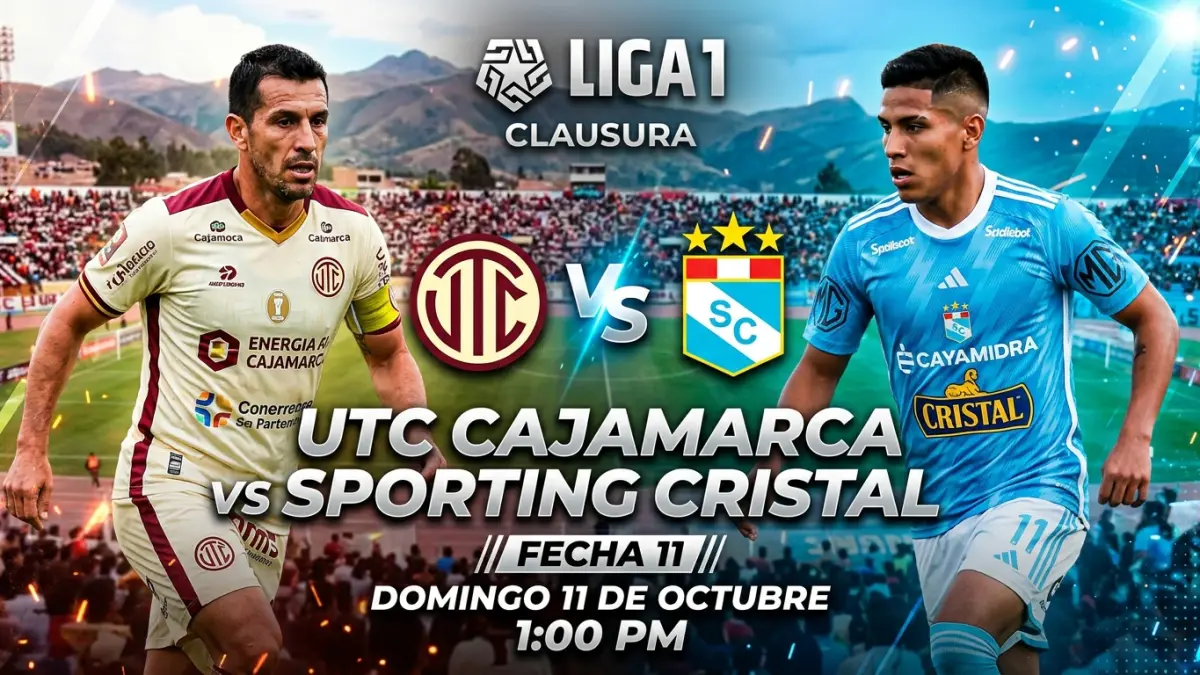 ⚽ UTC Cajamarca vs Sporting Cristal: previa, horario y dónde ver el partido de la Jornada 11 del Clausura | Liga 1 Perú 2026